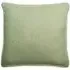 Square Cushion with Squiggle Print - Green, Linen