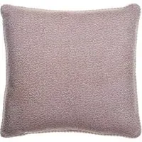Square Cushion with Squiggle Print - Pink, Linen