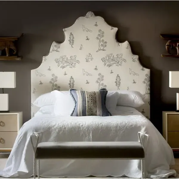Square Cushion with Trim - Indigo, Cotton Blend