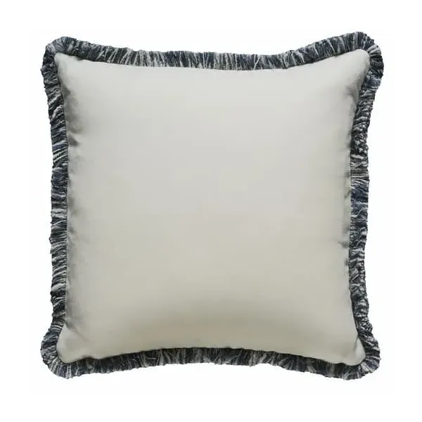 Square Cushion with Trim - Salt, Linen Blend image