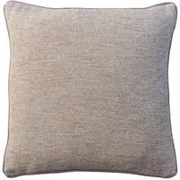 Square Feather Cushion with Piping - Biscotti, Cotton