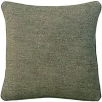 Square Feather Cushion with Piping - Zucchini, Cotton