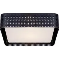 Square Flush Ceiling Light - Bronze, Perforated Metal