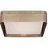 Square Flush Ceiling Light with Perforations - Brass, Metal