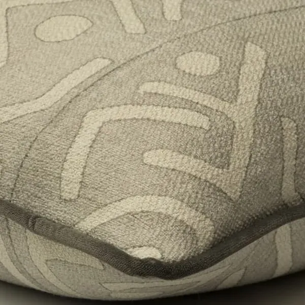Square Outdoor Cushion Geometric - Smoke, Hollowfibre