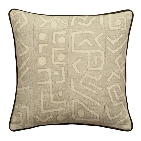 Square Outdoor Cushion Geometric - Smoke, Hollowfibre