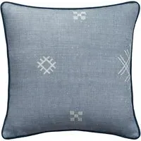 Square Outdoor Cushion with Hollowfibre - Denim