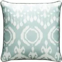 Square Outdoor Cushion with Piping - Ice Blue