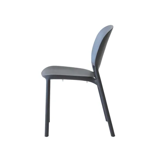 Stackable Outdoor Chair Set - Anthracite, Recycled Polymer