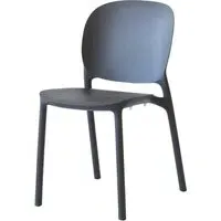 Stackable Outdoor Chair Set - Anthracite, Recycled Polymer