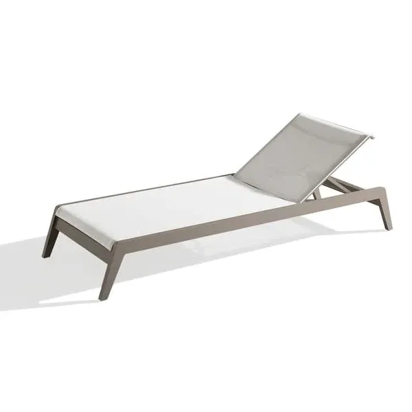 Stackable Sun Lounger with Reclining Backrest - Graphite image