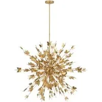 Starburst Chandelier with Butterfly Details - Gold, Metal