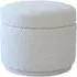Storage Stool with Hidden Compartment - Cream, Boucle