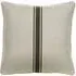Striped Cushion with Feather Fill - Charcoal, Linen