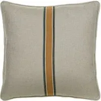 Striped Cushion with Feather Fill - Gold, Linen