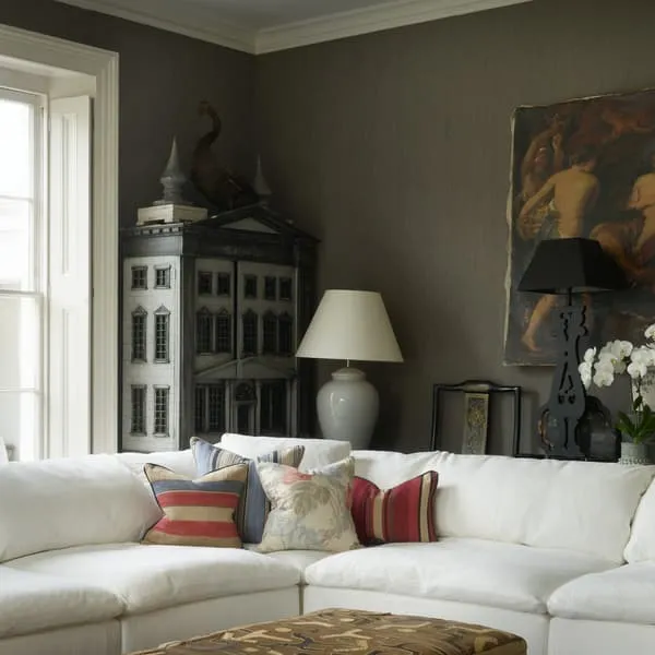 Striped Cushion with Feather Fill - Red, Wool Blend