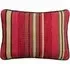Striped Cushion with Feather Fill - Red, Wool Blend