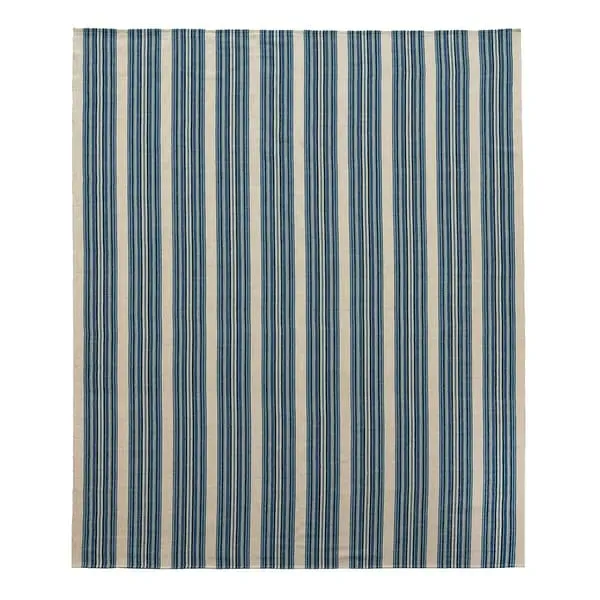 Striped Indoor/Outdoor Rug - Blue, Recycled P.E.T.