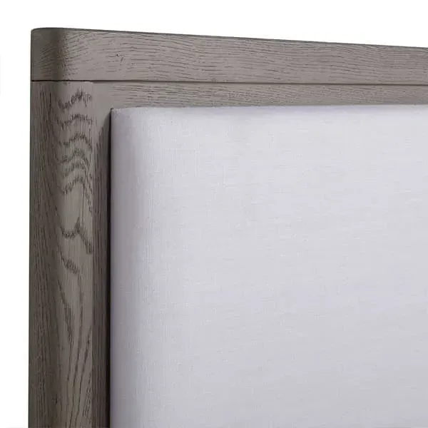 Super King Bed Frame with 3-Panel Headboard - Oak, Wood