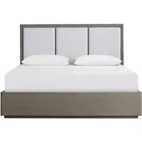 Super King Bed Frame with 3-Panel Headboard - Oak, Wood