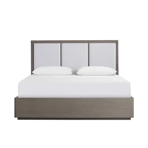 Super King Bed Frame with 3-Panel Headboard - Oak, Wood