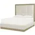 Super King Bed Frame with Brass Details - Parchment, Ash