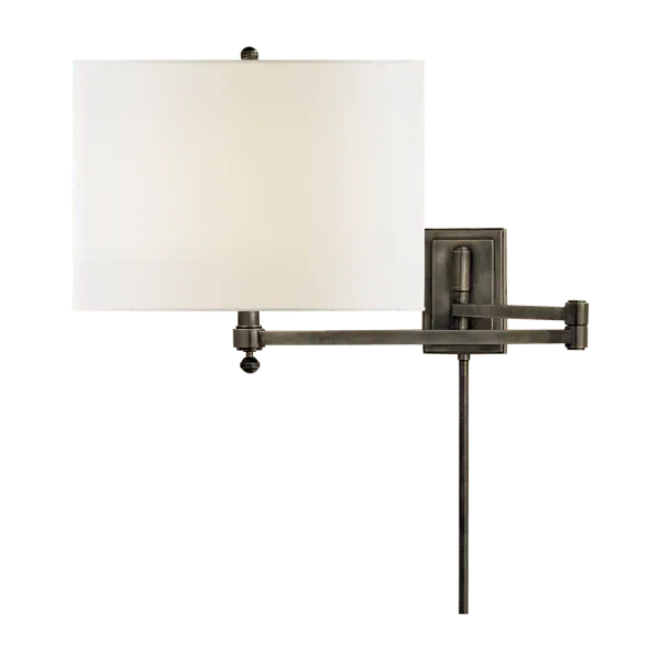 Swing Arm Wall Light - Bronze, Paper Shade