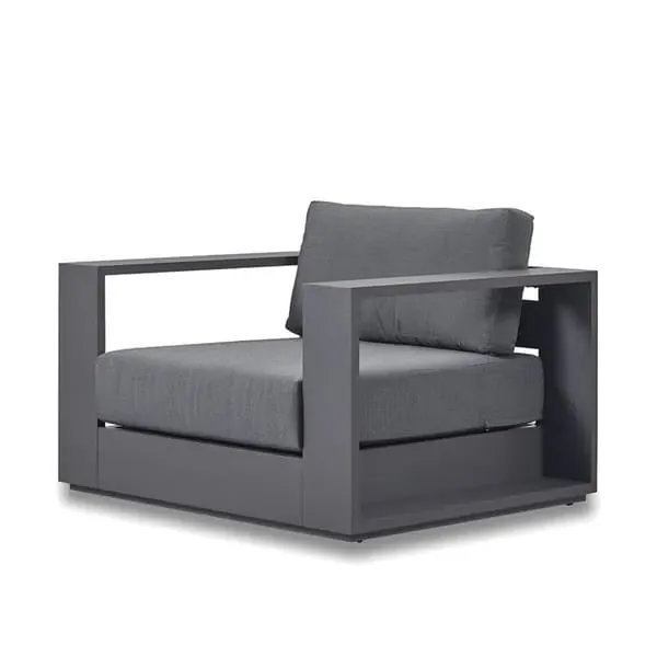 Swivel Armchair Outdoor - Slate, Aluminium