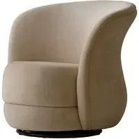 Swivel Chair - Light Neutral, Velvet