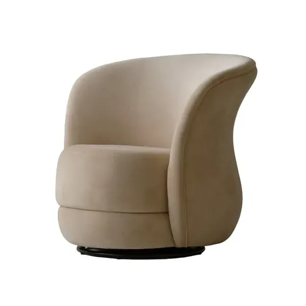 Swivel Chair - Light Neutral, Velvet image