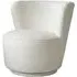 Swivel Chair with Curved Frame - Cream, Fabric