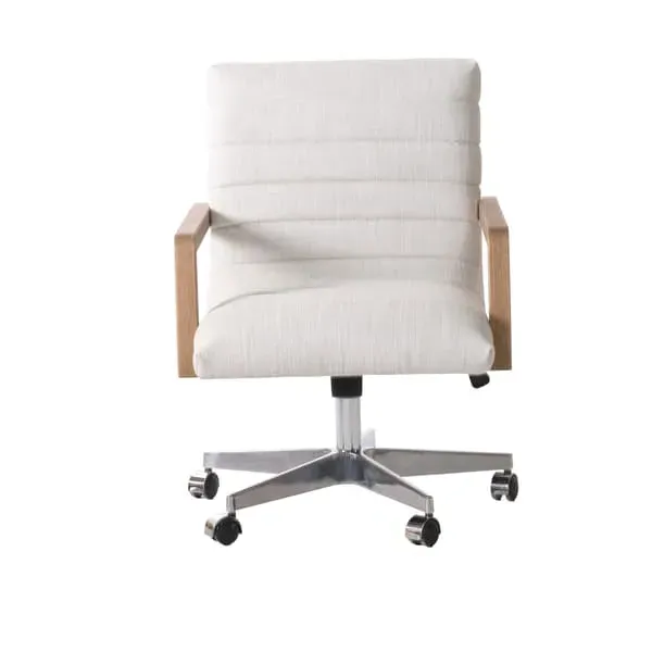 Swivel Chair with Padding - Light Neutral, Fabric