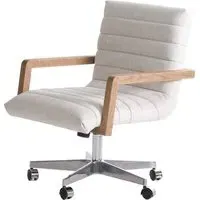 Swivel Chair with Padding - Light Neutral, Fabric