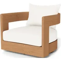 Swivel Lounge Chair - Teak, Solid Wood