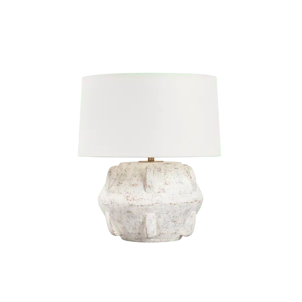 Table Lamp Sculptural Design - White, Ceramic image