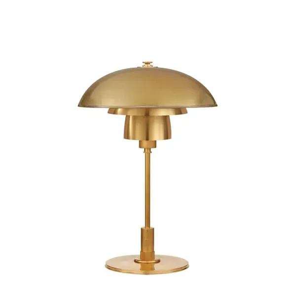 Table Lamp with Adjustable Arm - Brass, Metal image