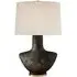 Table Lamp with Brass Shade - Black, Ceramic