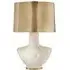 Table Lamp with Ceramic Base - Brass, White
