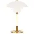 Table Lamp with Glass Shade - White, Brass