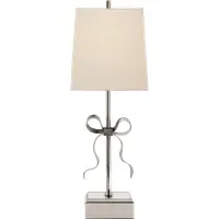 Table Lamp with Lace Detail - Nickel, Metal