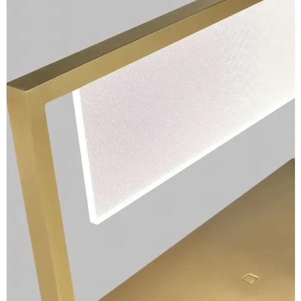 Table Lamp with LED Panel - Natural Brass
