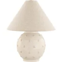 Table Lamp with Linen Shade - Brass, Metal
