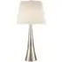 Table Lamp with Linen Shade - Silver, Metal