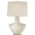 Table Lamp with Linen Shade - White, Ceramic