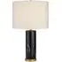 Table Lamp with Metallic Accents - Black, Marble