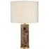 Table Lamp with Metallic Accents - Brown, Marble