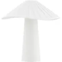 Table Lamp with Pleated Shade - White, Linen