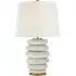 Table Lamp with Stacked Design - White, Ceramic