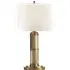 Tall Table Lamp with Grooved Stand - Brass, Metal