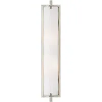 Tall Wall Light Art Deco Style - Nickel, Glass